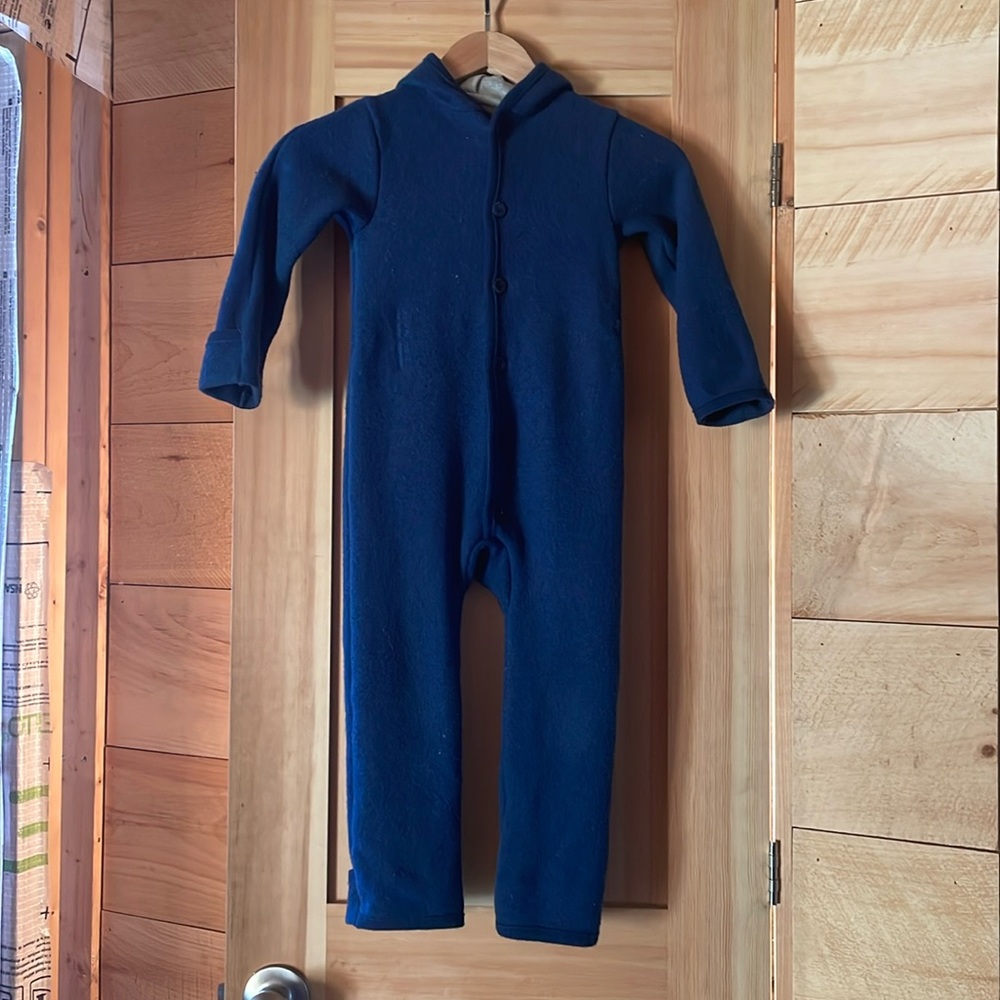 Disana royal blue boiled wool one piece suit